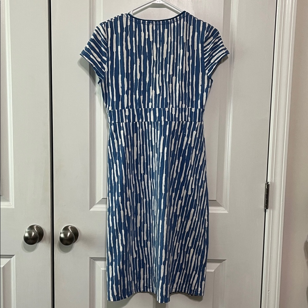 Boden Jersey Knit Faux Wrap Empire Waist Midi Dress Sz 4 - Picture 3 of 6
